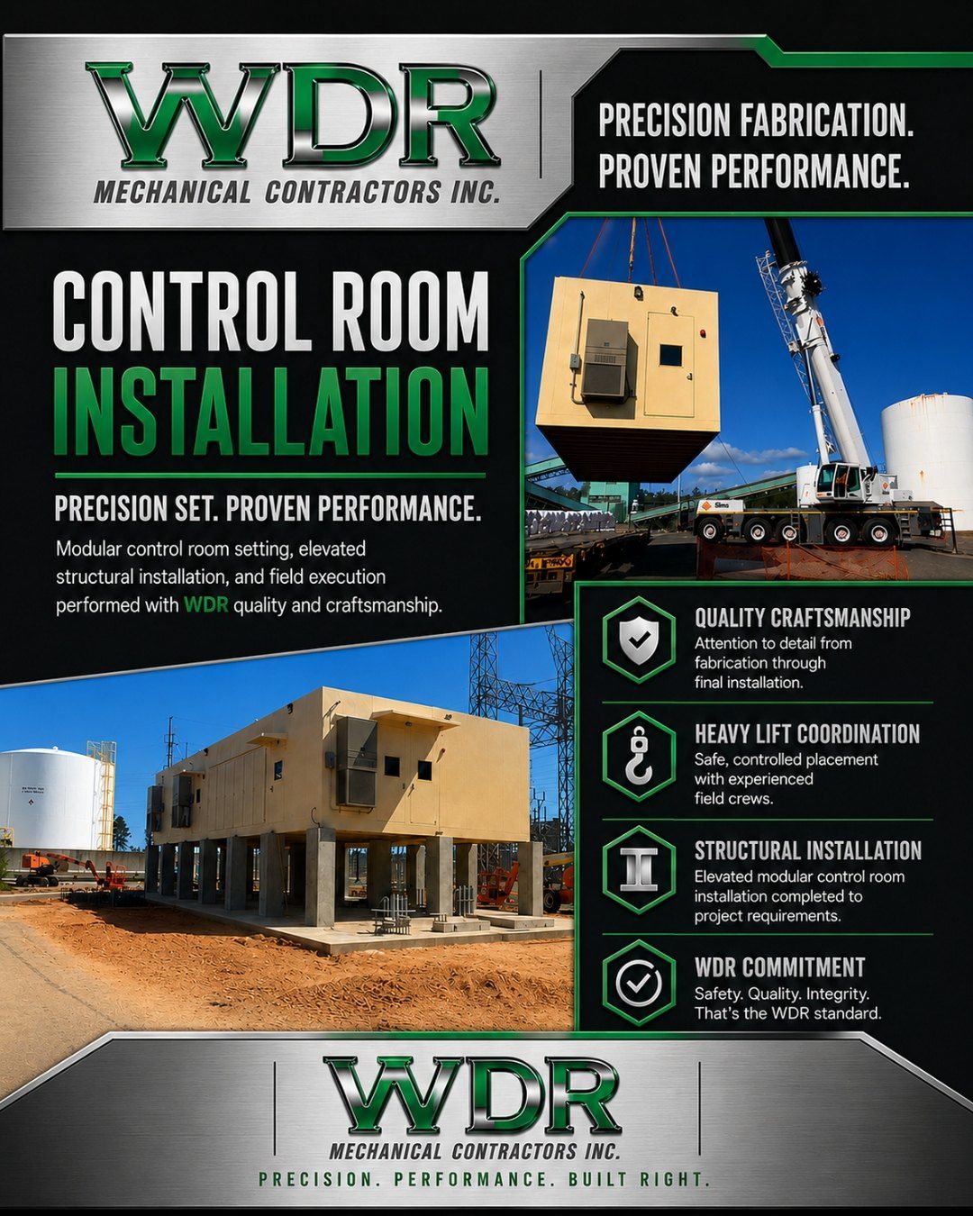 Modular control room installation